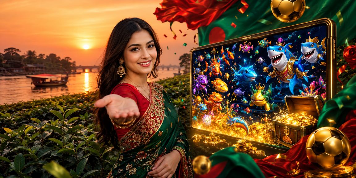 Fishing Game in Rajshahi — Red & Green Theme